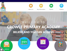 Tablet Screenshot of crowleprimaryschool.com